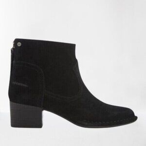 UGG Women's Bandara Velvety Suede Heeled Ankle Boots-Black Size 9 NWT